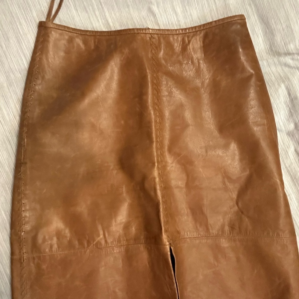 Banana Republic Leather Midi Skirt